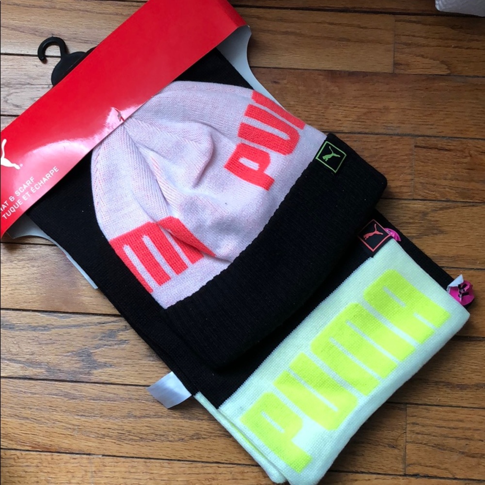 Puma Brand Hat and scarf set